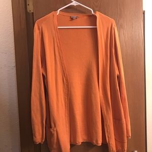 J.Jill Orange Cardigan